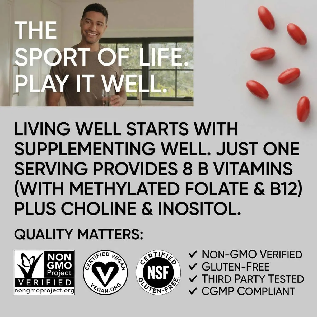 Giới thiệu Viên Vitamin B Sports Research Advanced B Complex 180 Mỹ