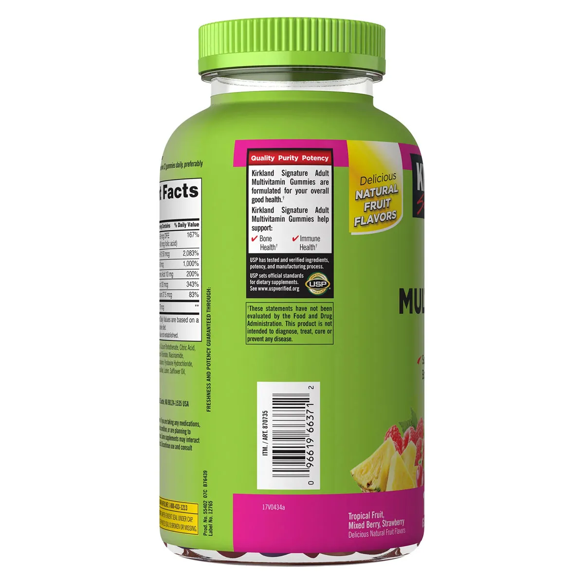 Kẹo dẻo Vitamin tổng hợp Adult Multivitamin Gummies Kirkland - Ảnh 3