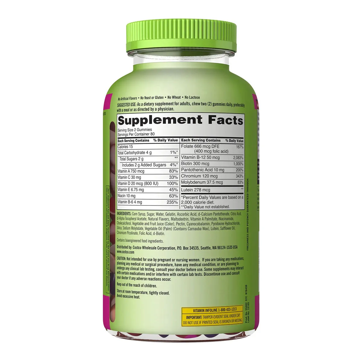 Kẹo dẻo Vitamin tổng hợp Adult Multivitamin Gummies Kirkland - Ảnh 2