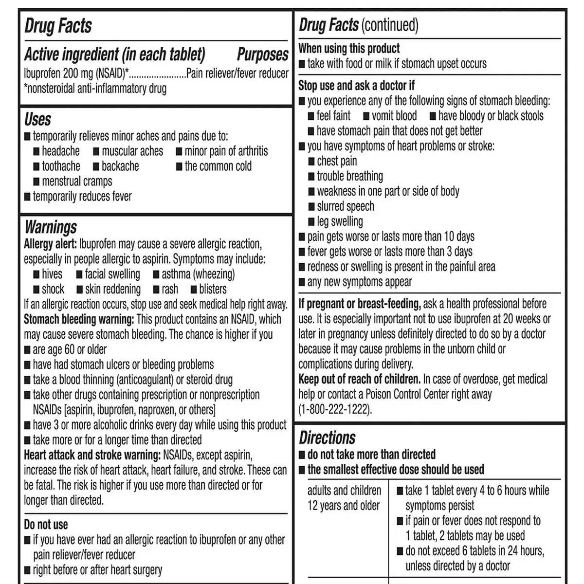 Thành phần Viên giảm đau hạ sốt Kirkland Ibuprofen 200mg 500 viên của Mỹ Thành phần Viên giảm đau hạ sốt Kirkland Ibuprofen 200mg 500 viên của Mỹ