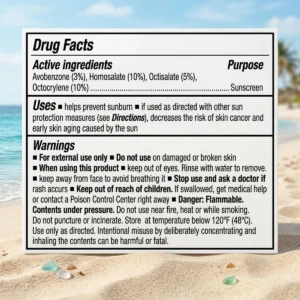 Thành phần Xịt chống nắng Neutrogena Beach Defense SPF60+ của Mỹ