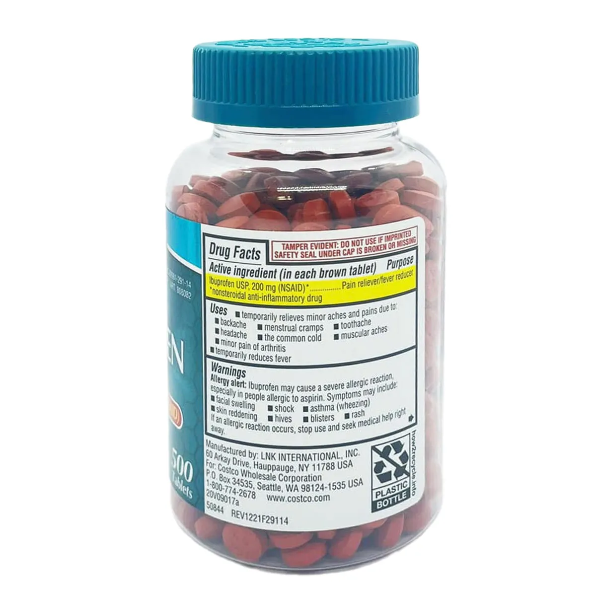 Viên giảm đau hạ sốt Kirkland Ibuprofen 200mg 500 viên của Mỹ - Ảnh 3