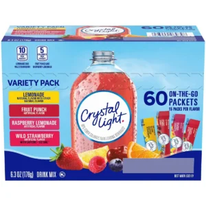 Bột Pha Nước Trái Cây Crystal Light Variety Pack 4 vị 60 Gói Mỹ