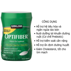 Công dụng Bột Chất Xơ Hòa Tan Kirkland Optifiber 190 Servings Mỹ