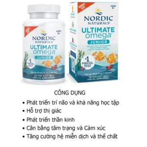 Công dụng DHA Cho Bé 6 Tuổi+ Nordic Ultimate Omega 120 Viên Mỹ