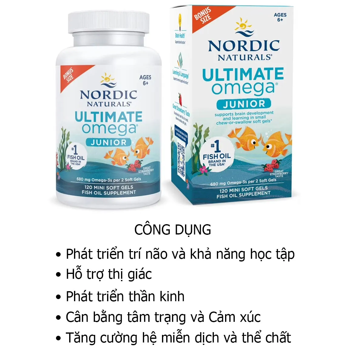 Công dụng DHA Cho Bé 6 Tuổi+ Nordic Ultimate Omega 120 Viên Mỹ Công dụng DHA Cho Bé 6 Tuổi+ Nordic Ultimate Omega 120 Viên Mỹ