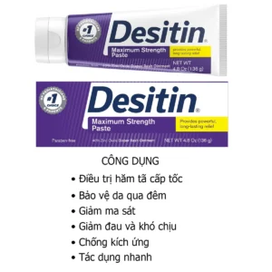 Công dụng Kem Trị Hăm Tã Cho Bé Desitin Tím Maximum Strength 136g Mỹ