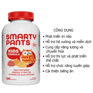 Công dụng Kẹo Dẻo SmartyPants Kids Formula 180 Viên Vitamin Cho Bé