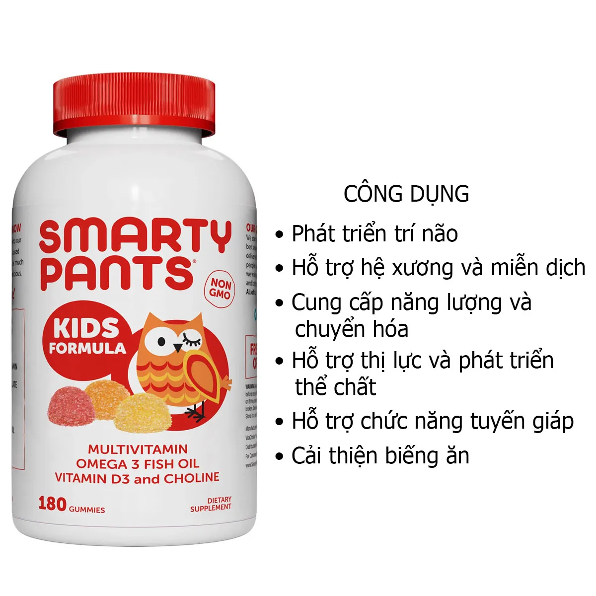 Công dụng Kẹo Dẻo SmartyPants Kids Formula 180 Viên Vitamin Cho Bé Công dụng Kẹo Dẻo SmartyPants Kids Formula 180 Viên Vitamin Cho Bé