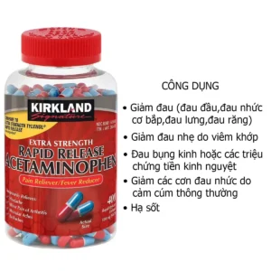 Công dụng Viên Extra Strength Acetaminophen 500mg Kirkland của Mỹ