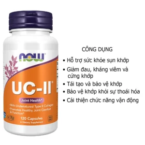 Công dụng Viên Now UC-II Collagen Type 2 Joint Health 120 Viên Mỹ