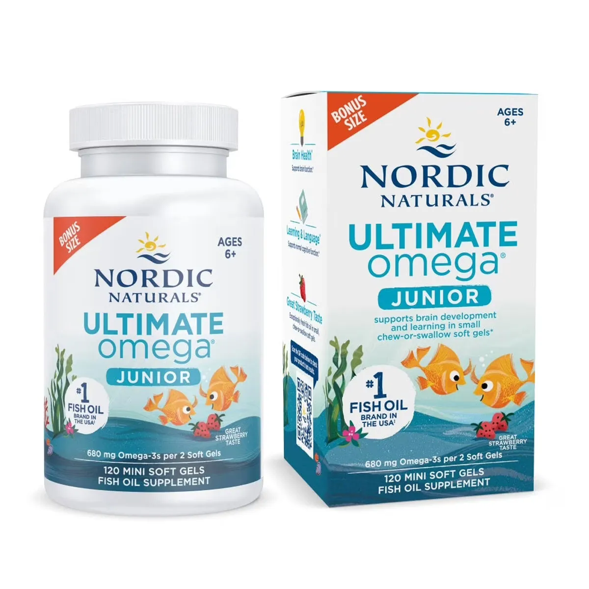 DHA Cho Bé 6 Tuổi+ Nordic Ultimate Omega 120 Viên Mỹ