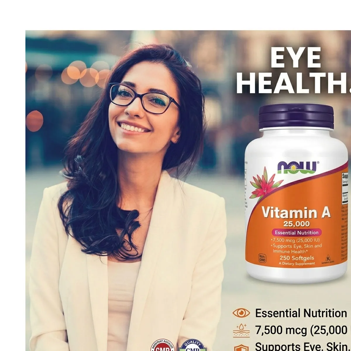 Giới thiệu Viên Vitamin A 25000 IU 250 viên Now của Mỹ