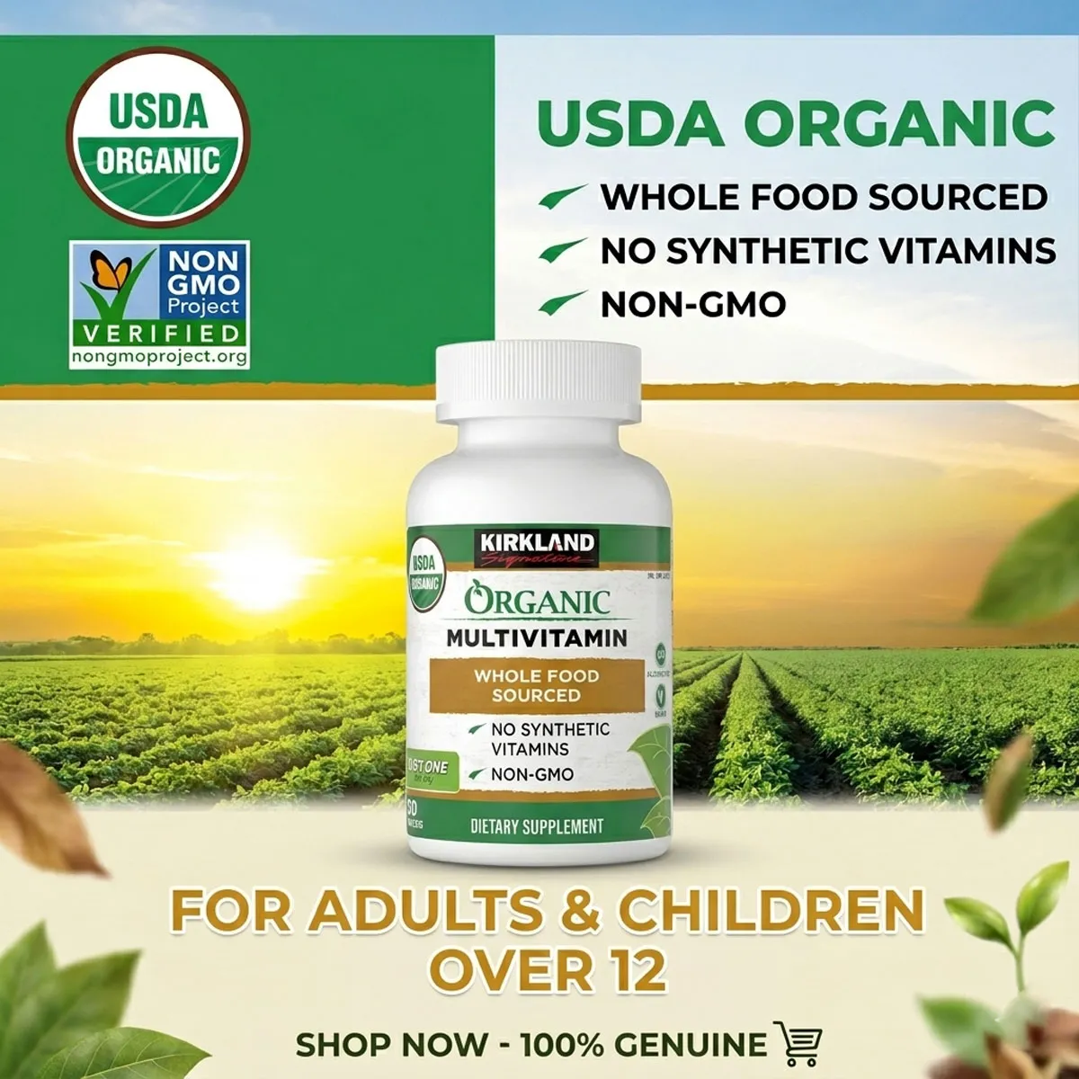 Giới thiệu Vitamin Tổng Hợp Hữu Cơ Kirkland Organic Multivitamin 80 viên Giới thiệu Vitamin Tổng Hợp Hữu Cơ Kirkland Organic Multivitamin 80 viên