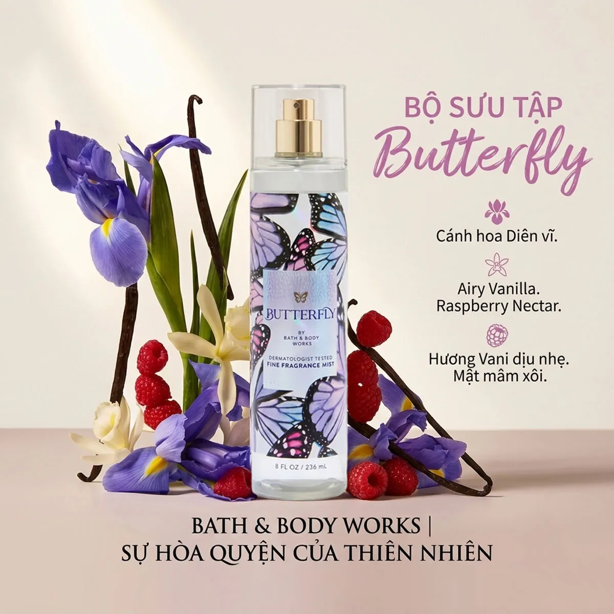 Giới thiệu Xịt Thơm Toàn Thân BBW Butterfly Tươi Mát Nữ Tính 236ml Mỹ Giới thiệu Xịt Thơm Toàn Thân BBW Butterfly Tươi Mát Nữ Tính 236ml Mỹ