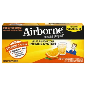 Sủi Airborne Immune Support Vitamin C 1000mg 36 Viên Mỹ