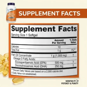 Thành phần Dầu Cá NOW Ultra Omega-3 180 Viên của Mỹ