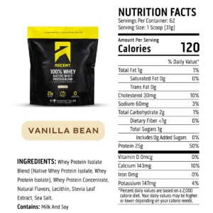 Thành phần Whey Tăng Cơ Ascent 100% Native Whey Protein Vani Mỹ