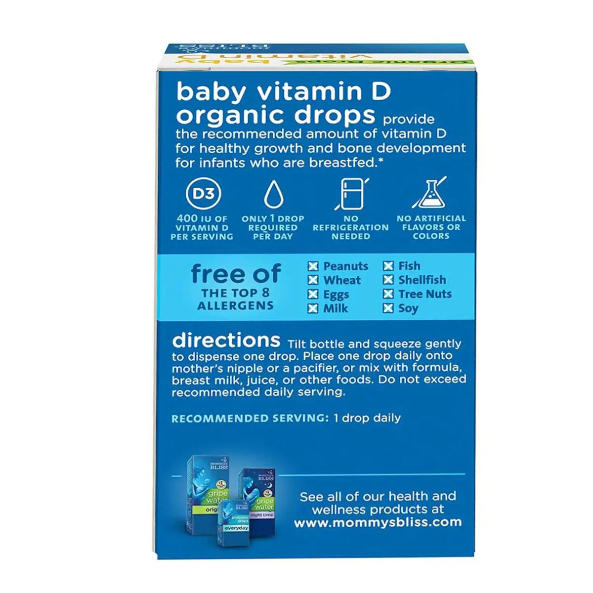 Vitamin D3 Hữu cơ Cho Bé Mommy's Bliss Organic Drops 400IU - Ảnh 5