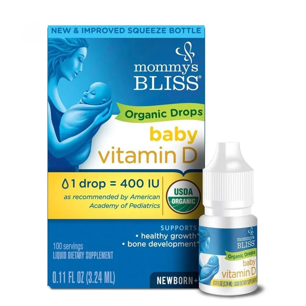 Vitamin D3 Hữu cơ Cho Bé Mommy's Bliss Organic Drops 400IU