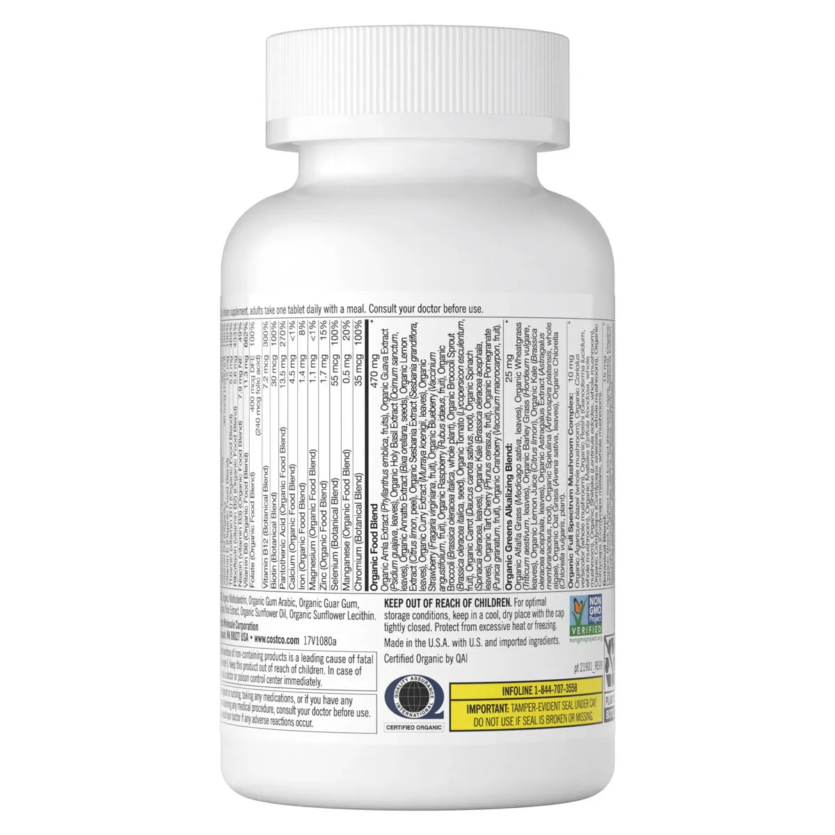 Vitamin Tổng Hợp Hữu Cơ Kirkland Organic Multivitamin 80 viên - Ảnh 5