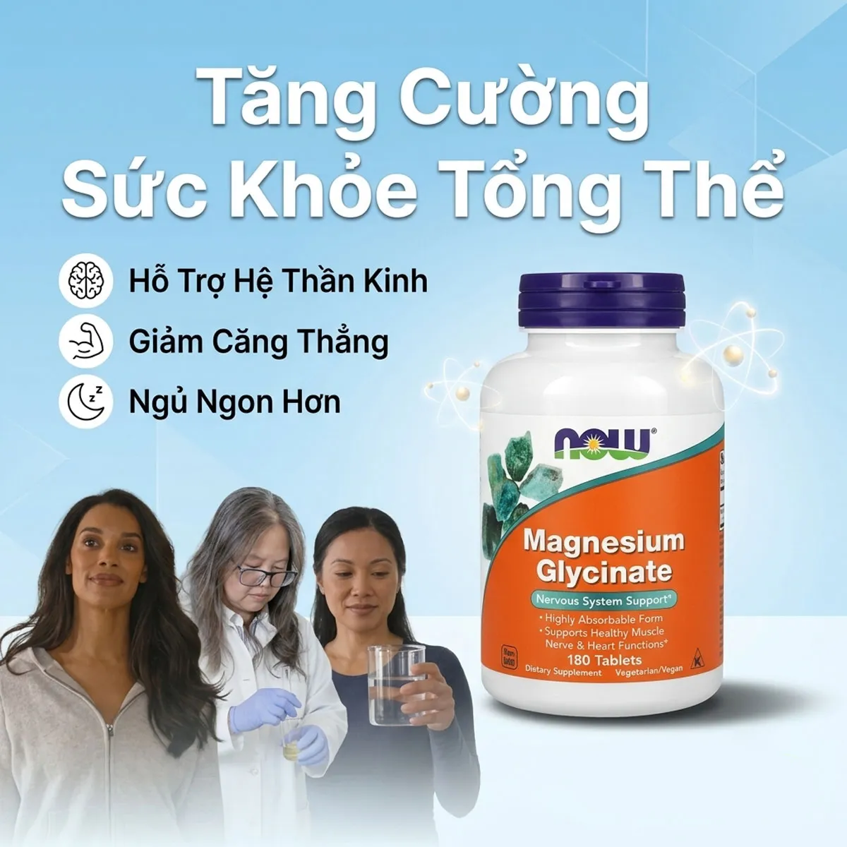 Giới thiệu Viên uống NOW Magnesium Glycinate 200mg 180 viên Mỹ Giới thiệu Viên uống NOW Magnesium Glycinate 200mg 180 viên Mỹ