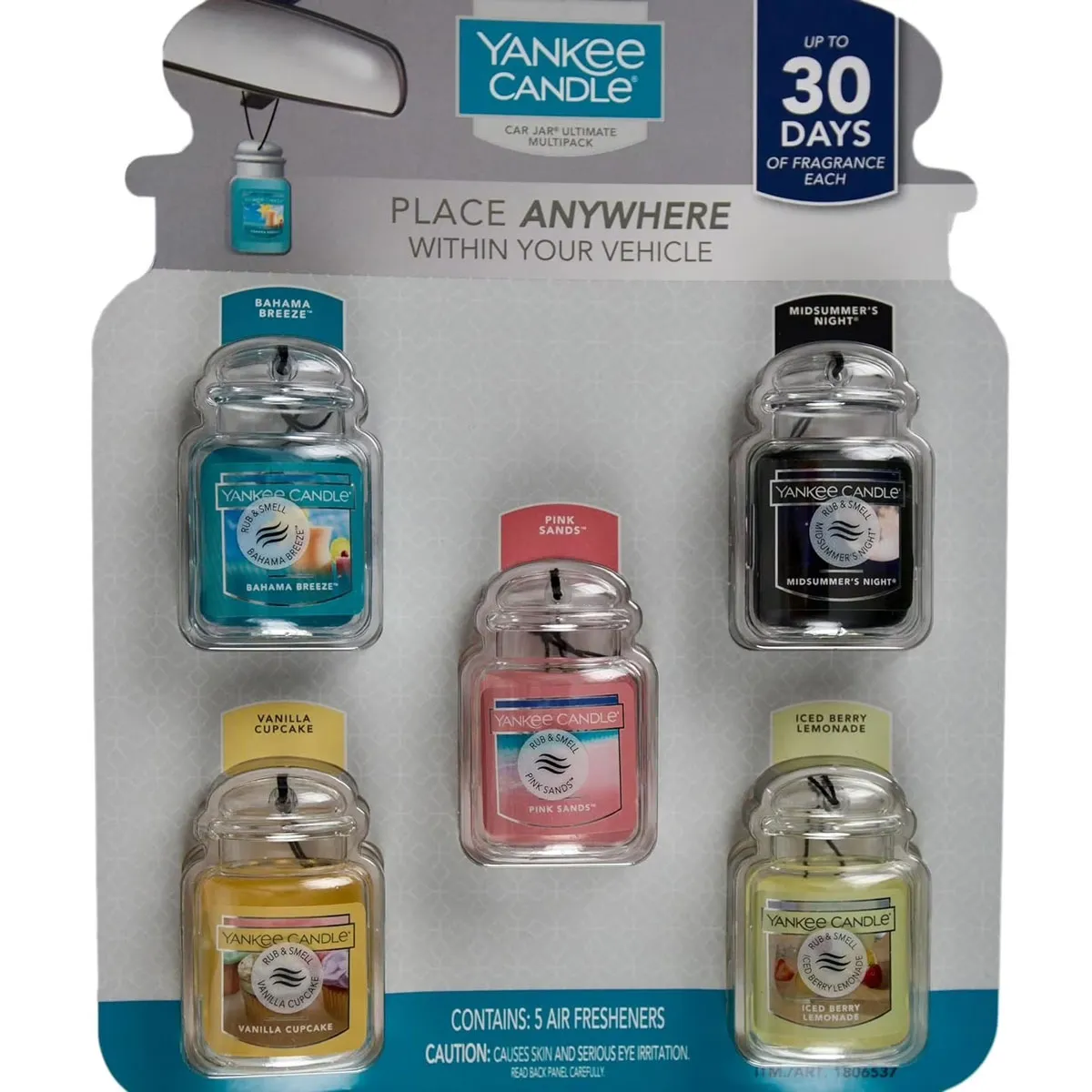 Sáp Thơm Treo Xe Ô Tô Yankee Candle Set 5 Hũ Mỹ
