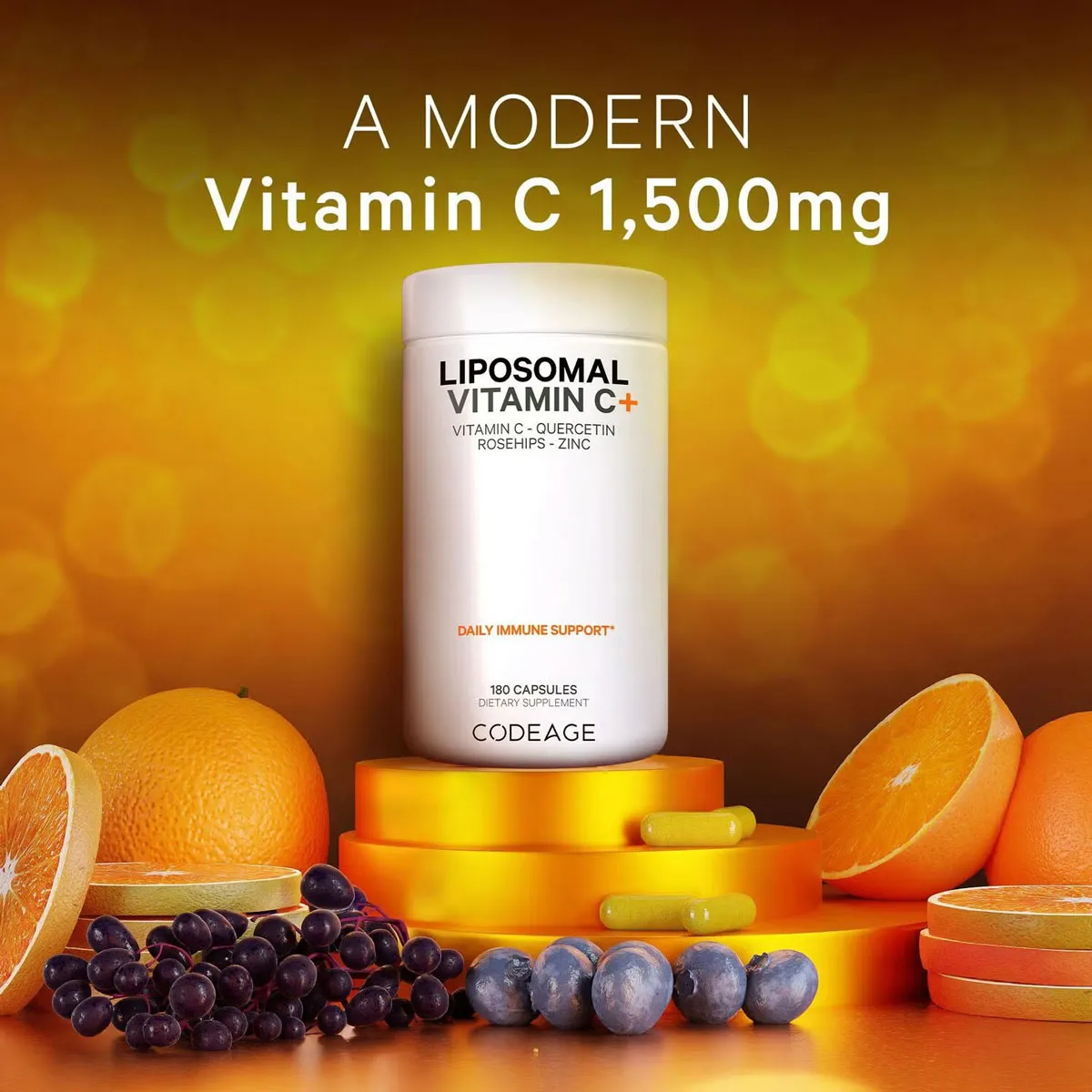 Giới thiệu Viên Liposomal Vitamin C+ Codeage 180 Viên Mỹ
