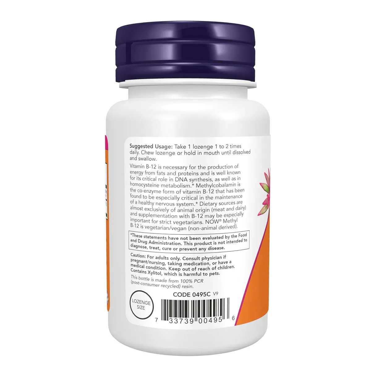 Viên Ngậm Methyl B12 1000mcg NOW 100 viên Mỹ - Ảnh 4