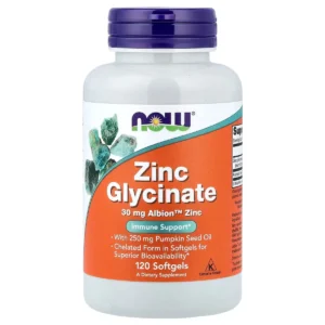 Zinc Glycinate 30mg NOW Foods Vi Chất Kẽm 120 Viên Mỹ