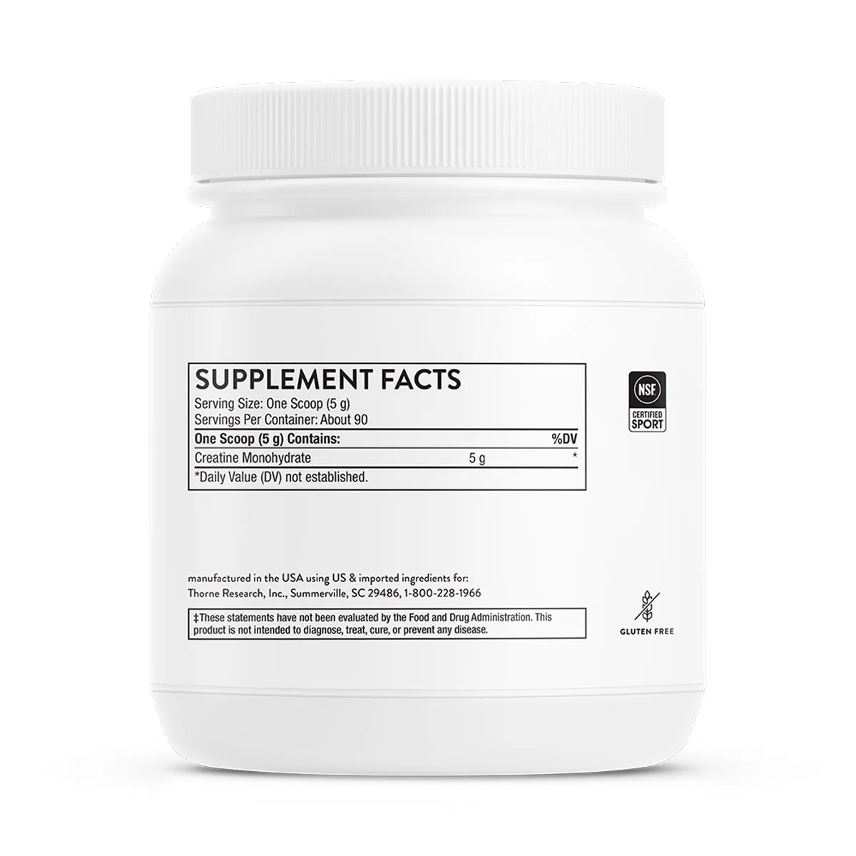 Creatine Monohydrate Thorne Pure 450g Bột Mỹ - Ảnh 2
