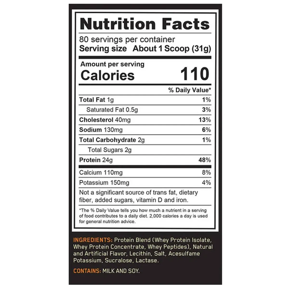 Thành phần Optimum Nutrition Gold Standard 100% Vanilla Ice Cream 2.48kg Mỹ Thành phần Optimum Nutrition Gold Standard 100% Vanilla Ice Cream 2.48kg Mỹ